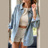 'Arlet' Oversized Distressed Denim Jacket - Celes Fashion